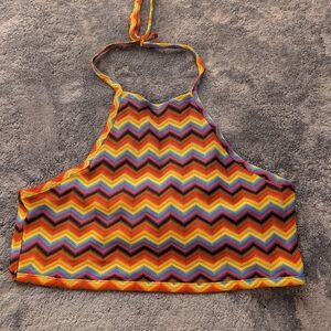 Vibrant Chevron Halter Top by PRIDE